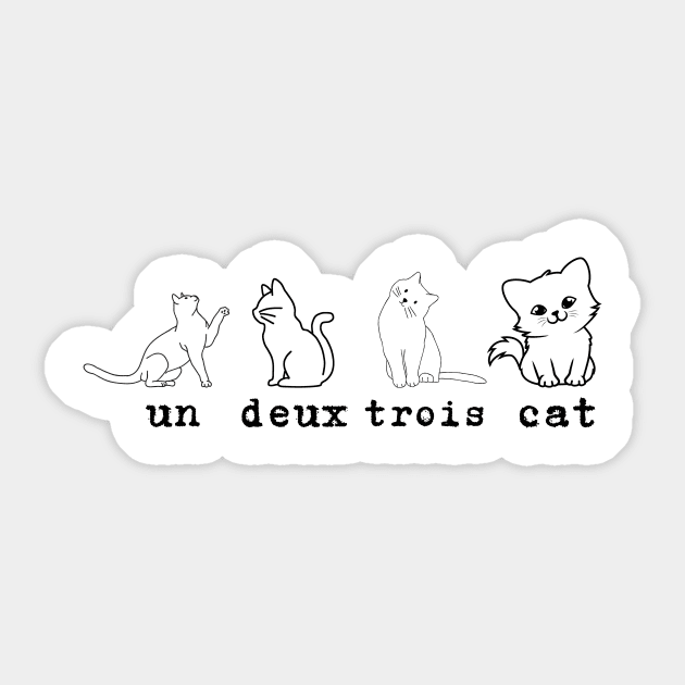 Un Deux Trois Cat Sticker by arlene